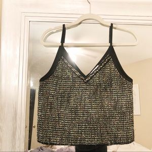 Zara Women’s Sparkly Knit Cropped Tank